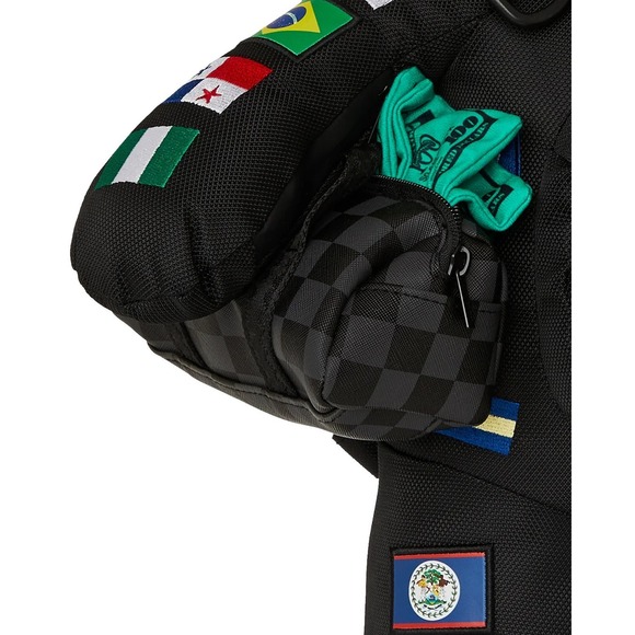 Sprayground James First Class Global Flag MoneyBear Backpack🔥New Black Bear Bag - Picture 5 of 11